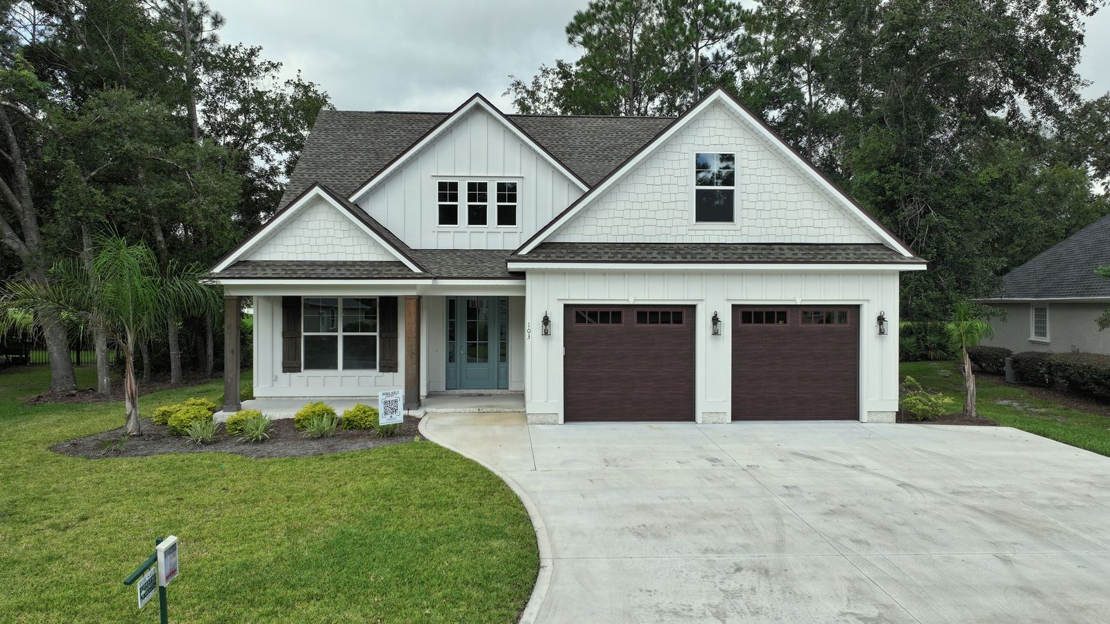 Front exterior of a completed home